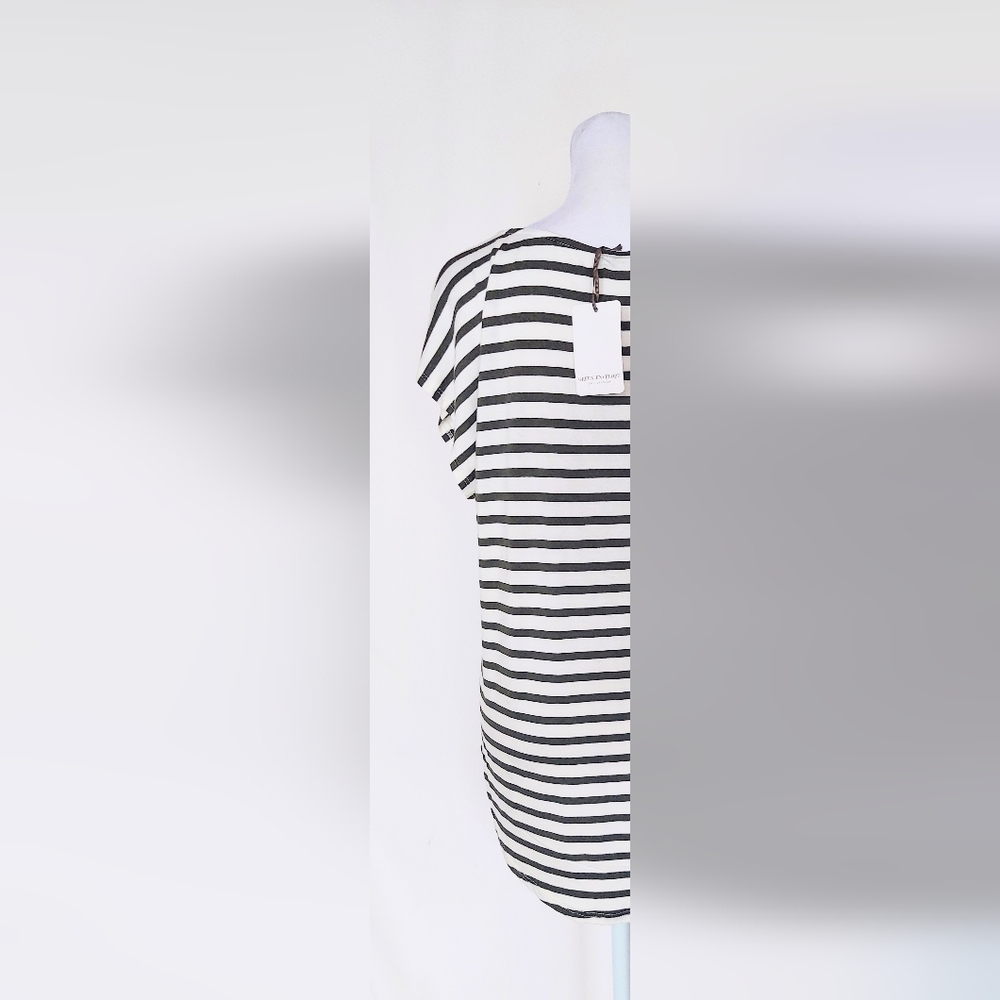 Green Envelope Los Angeles Short Sleeve Shirt Sz Large Green White Stripe NWT - Picture 6 of 10